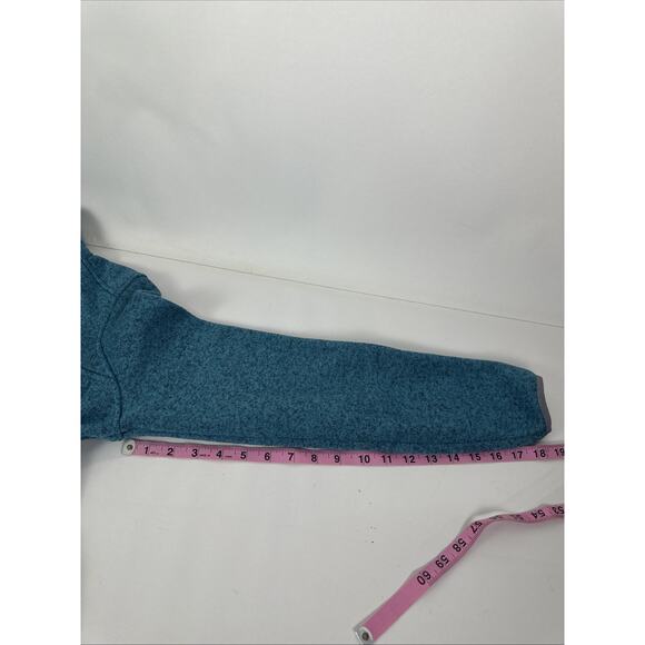 LL Bean Pullover Womens Small Reg Teal Blue Long Sleeve 1/4 Snap Sweater Fleece - Picture 9 of 10